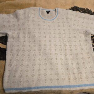 Torrid blue & white sweater